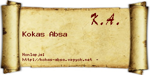 Kokas Absa névjegykártya